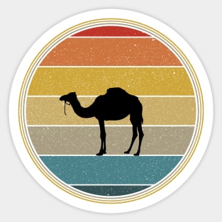 Vintage Retro Sunset Camel Sticker